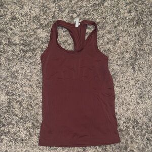 Athleta Maroon Racerback Tank Top